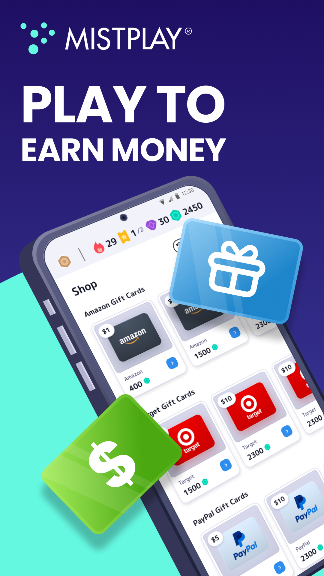 اسکرین شات 1 برنامه MISTPLAY: Play and Earn Money