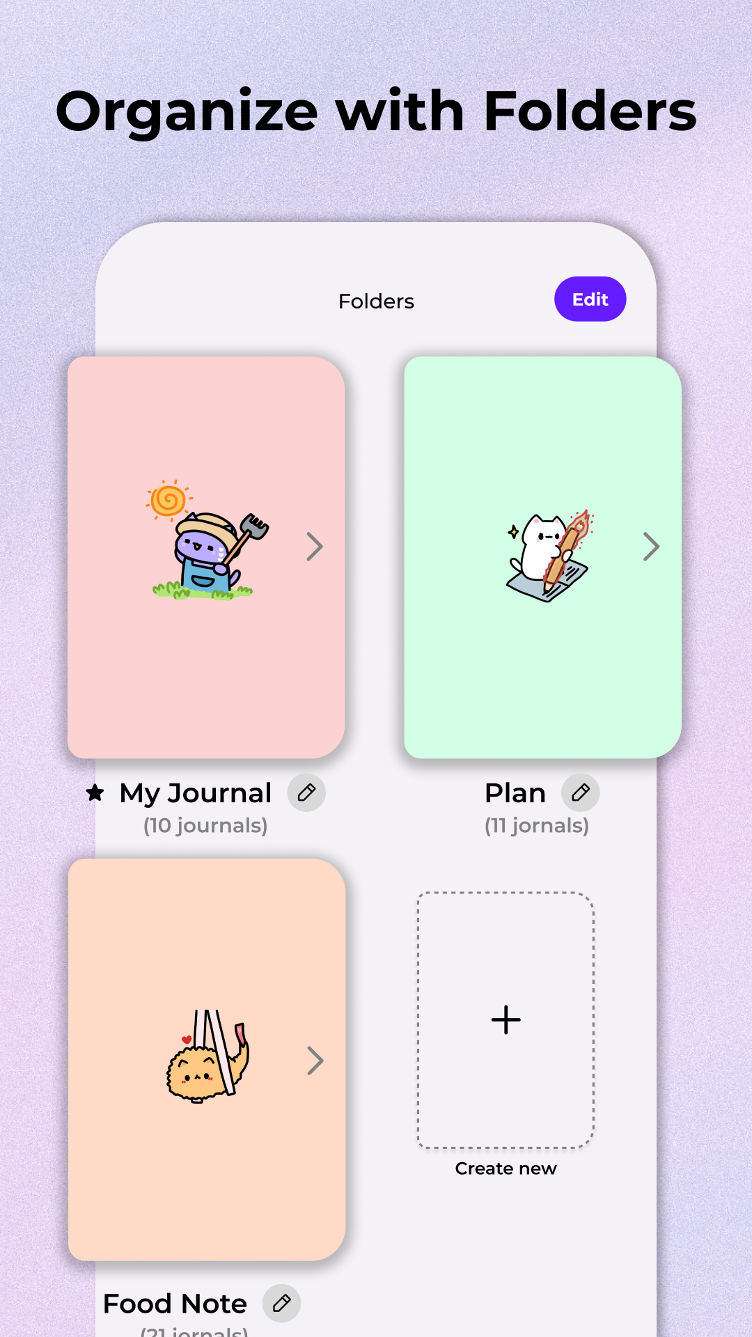 اسکرین شات 2 برنامه Miuu Note: Cute Diary Journal