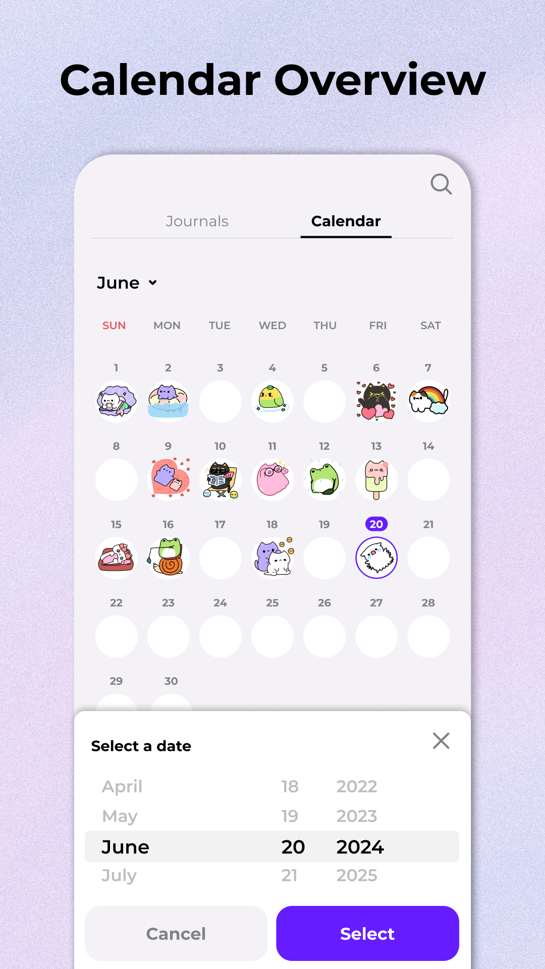 اسکرین شات 4 برنامه Miuu Note: Cute Diary Journal