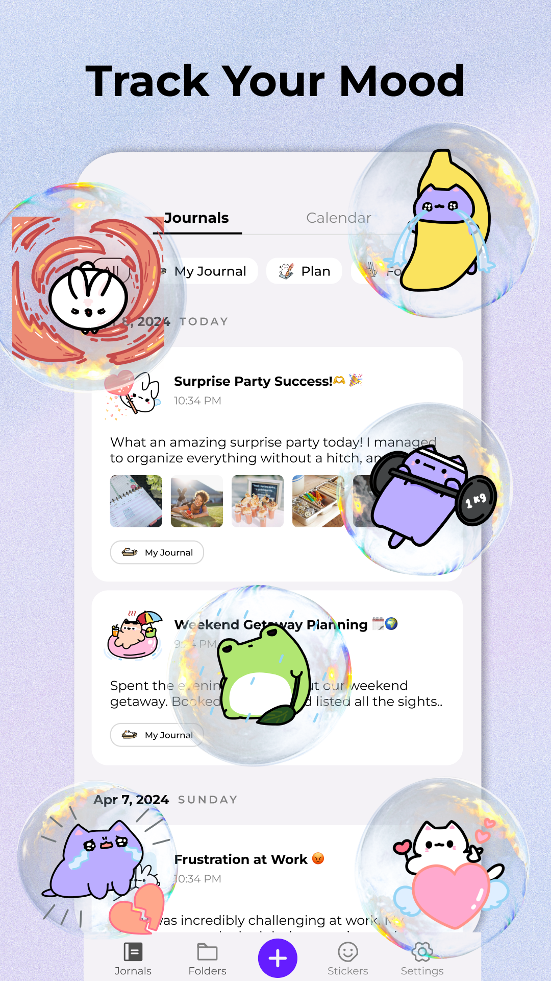 اسکرین شات 5 برنامه Miuu Note: Cute Diary Journal