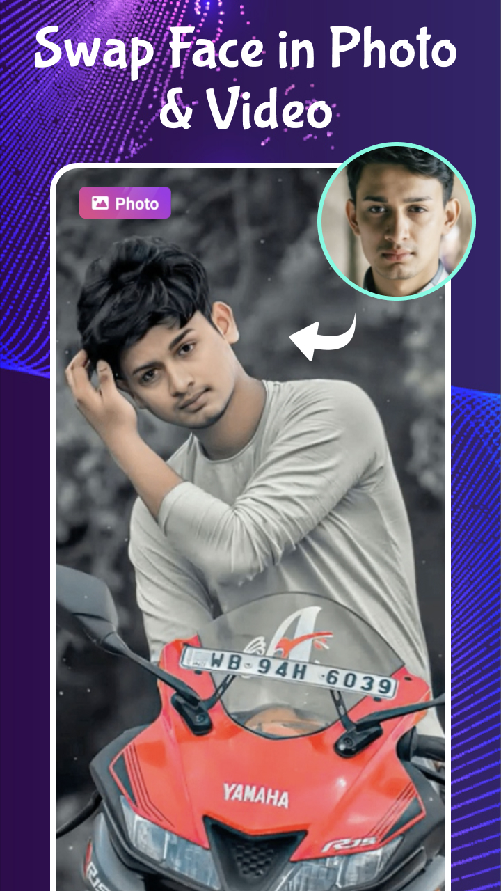 اسکرین شات 3 برنامه Mivita - Face Swap Video Maker