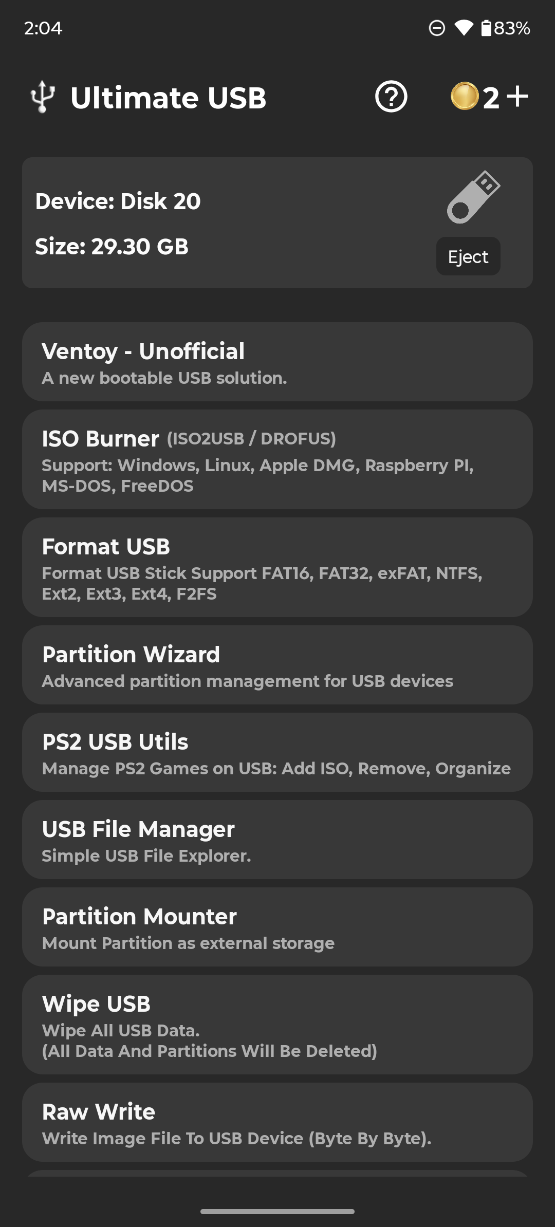 اسکرین شات 1 برنامه Ultimate USB