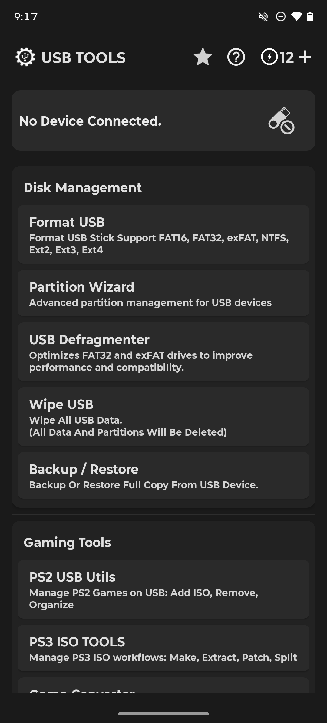 اسکرین شات 1 برنامه USB TOOLS