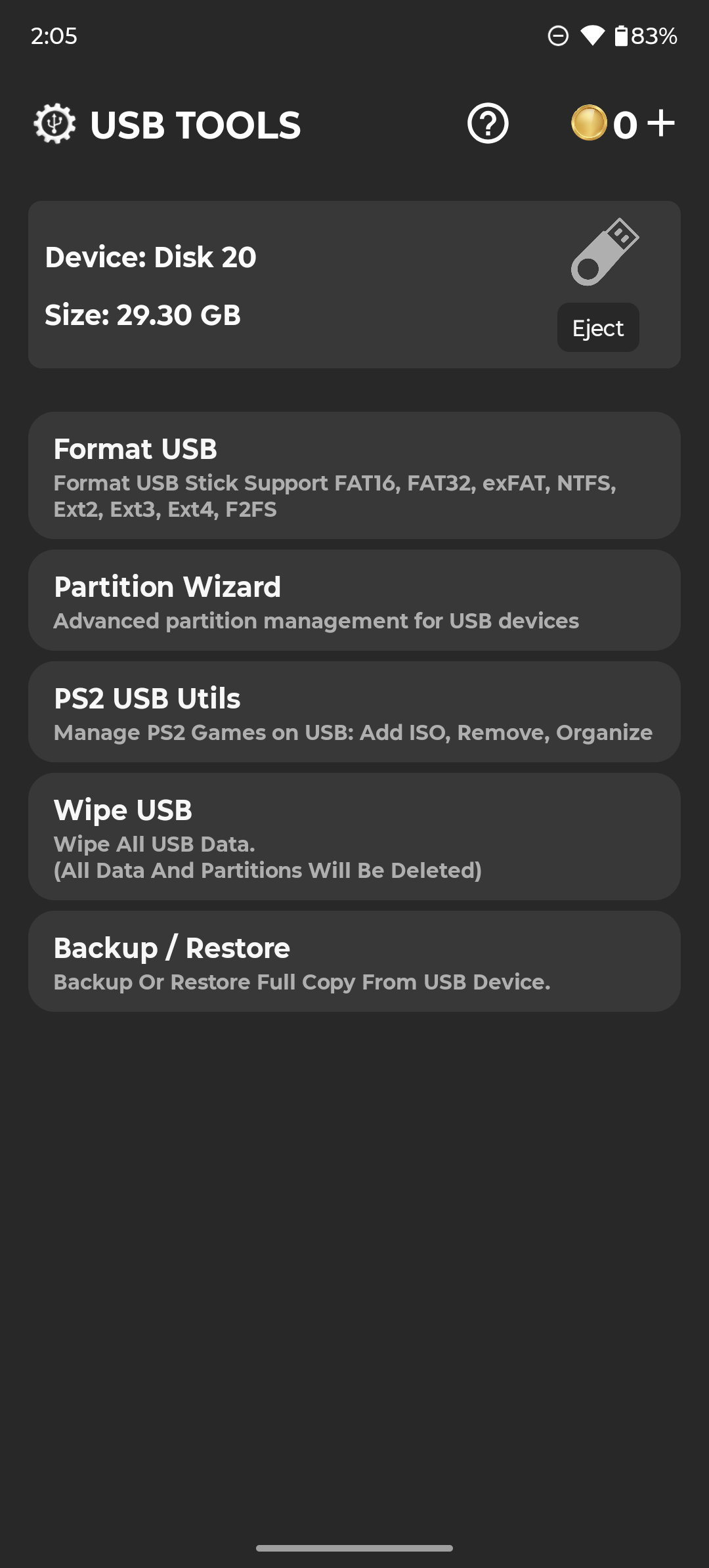 اسکرین شات 1 برنامه USB TOOLS