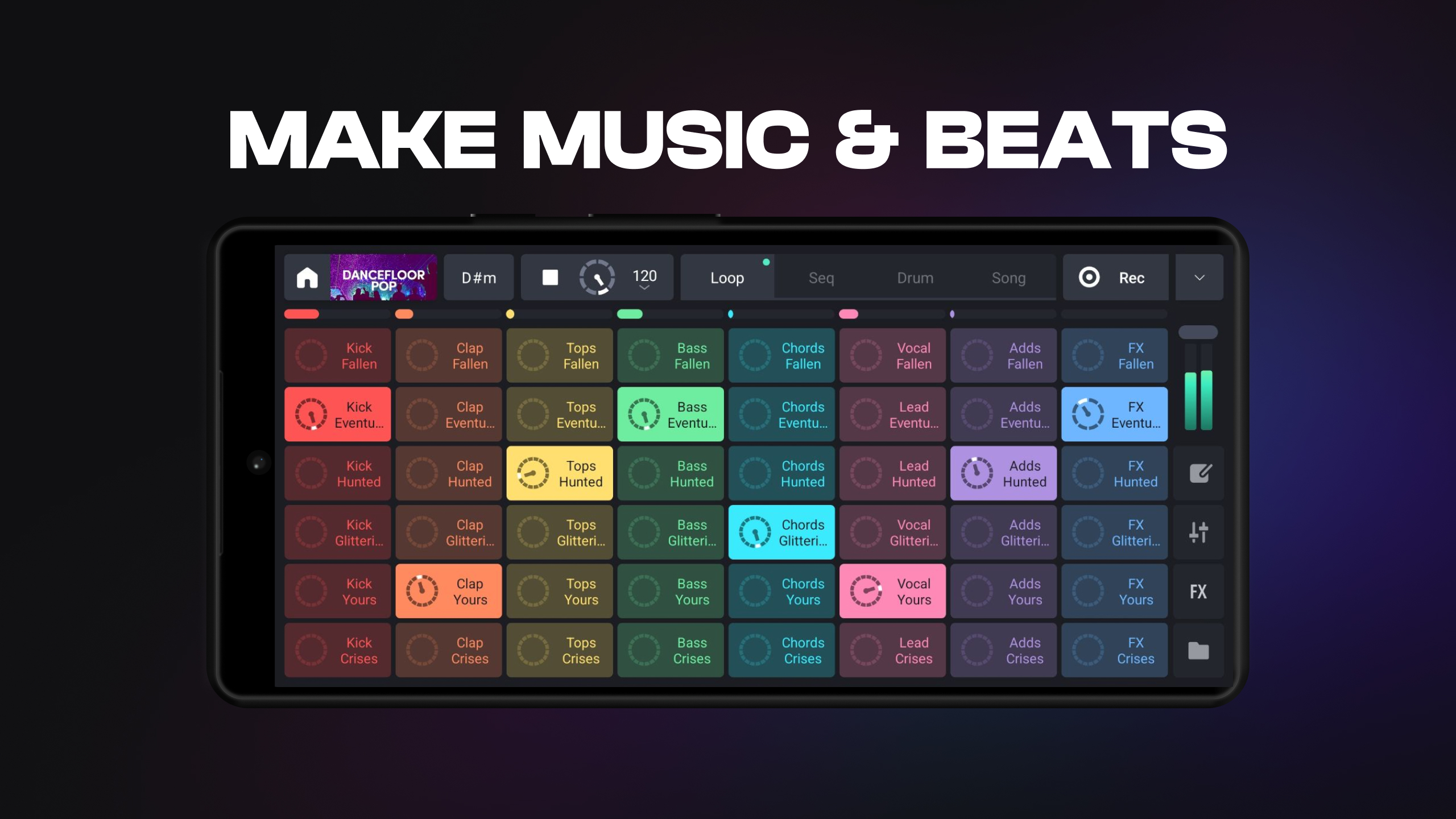 اسکرین شات 1 برنامه Remixlive - Make Music & Beats