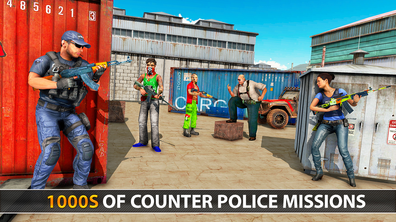 اسکرین شات 5 برنامه Police Fps Shooting Gun Games