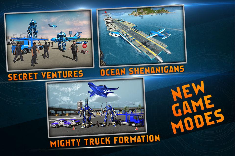 اسکرین شات 1 برنامه Police Robot Car Transporter