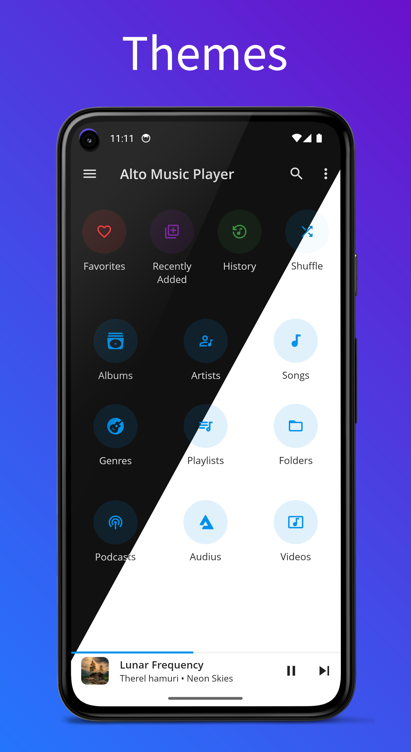 اسکرین شات 1 برنامه Alto Music Player & Podcast