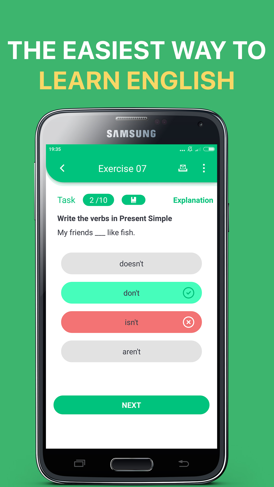 اسکرین شات 5 برنامه English Grammar Exercises
