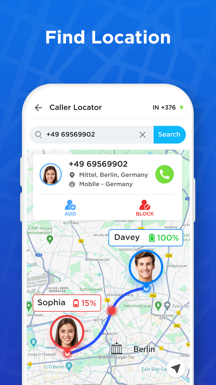 اسکرین شات 2 برنامه Mobile Number Location App