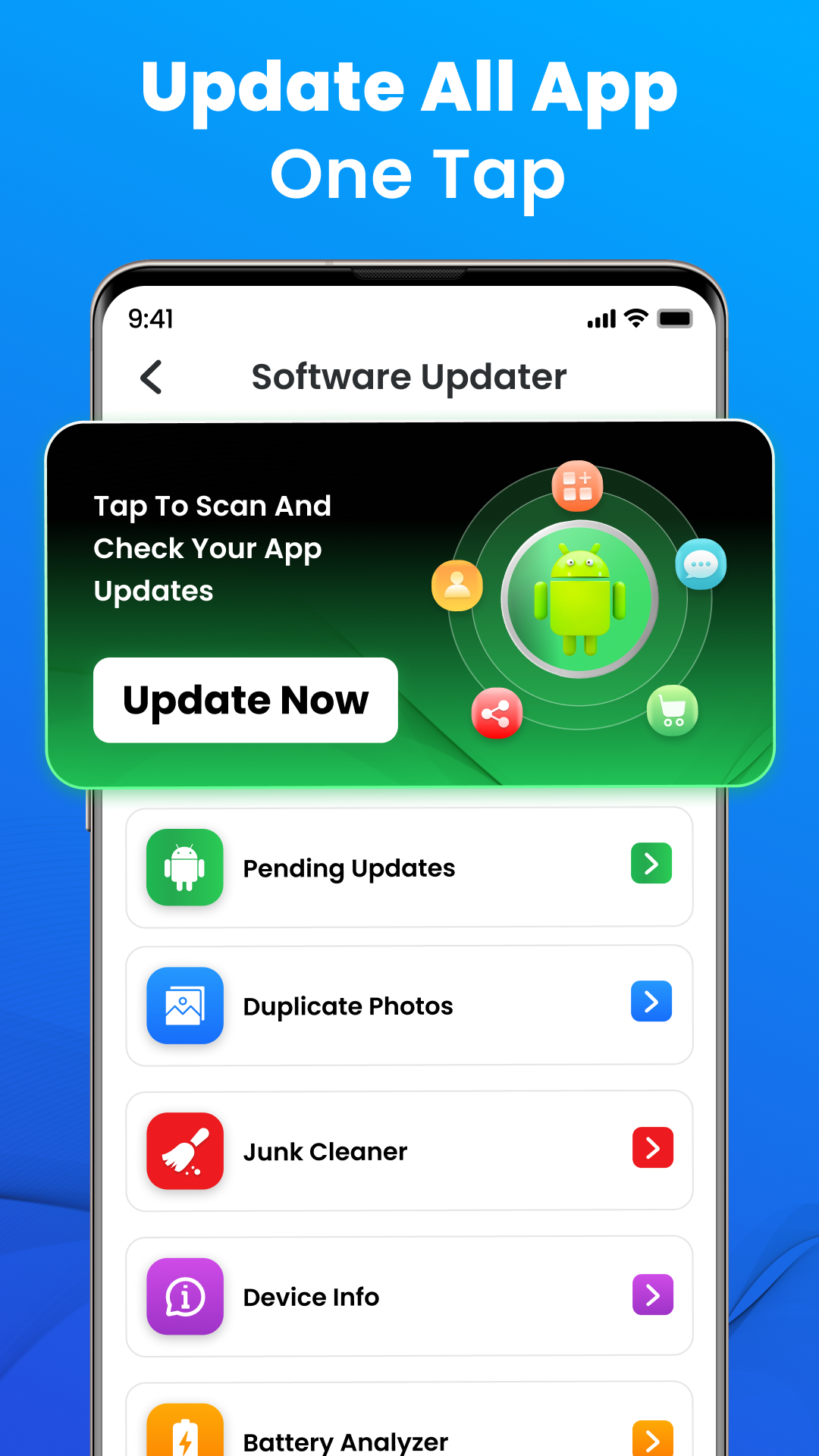 اسکرین شات 1 برنامه Software Update Phone Update