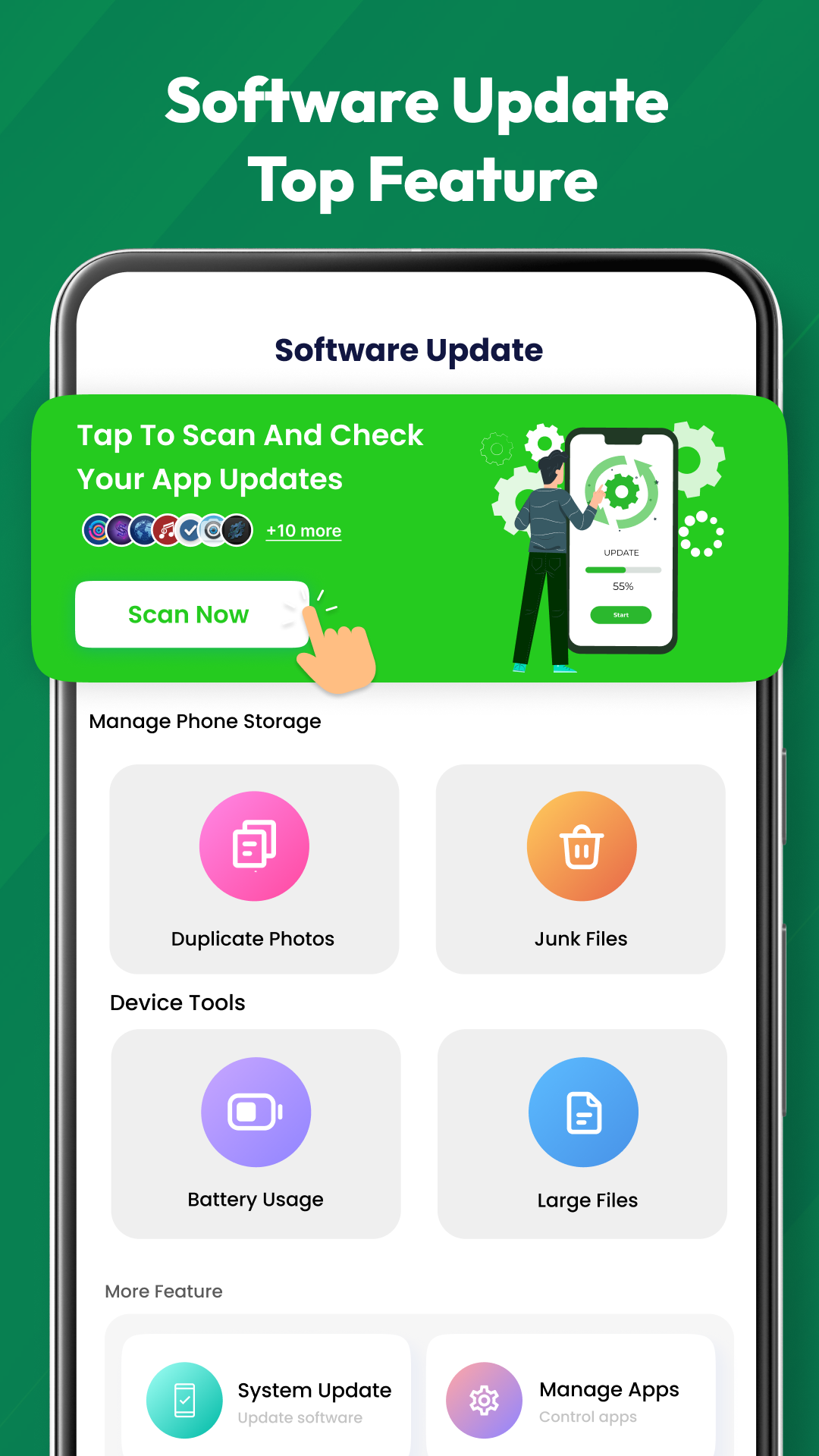 اسکرین شات 2 برنامه Software Update - App Update