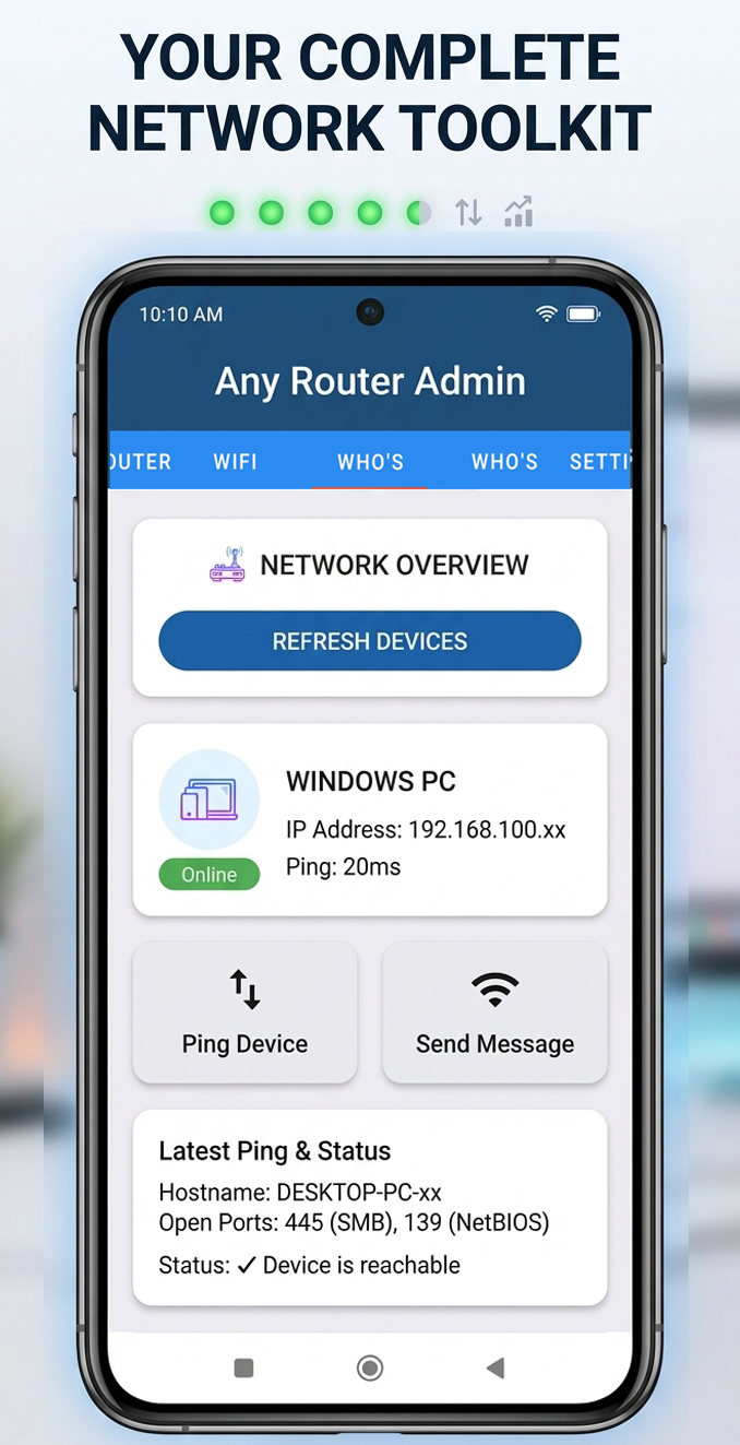اسکرین شات 5 برنامه Any Router Admin - WiFi Setup