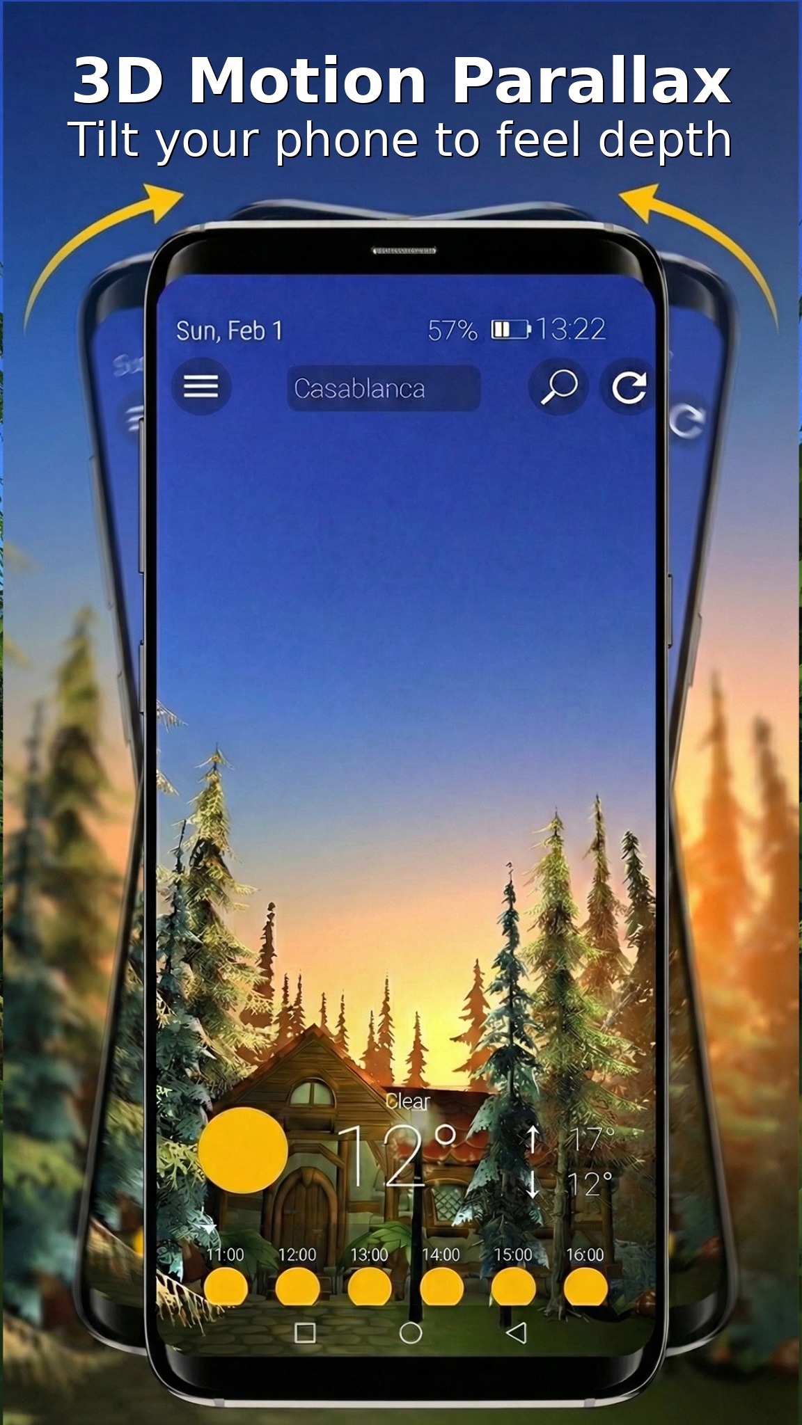 اسکرین شات 4 برنامه Animated 3D Weather