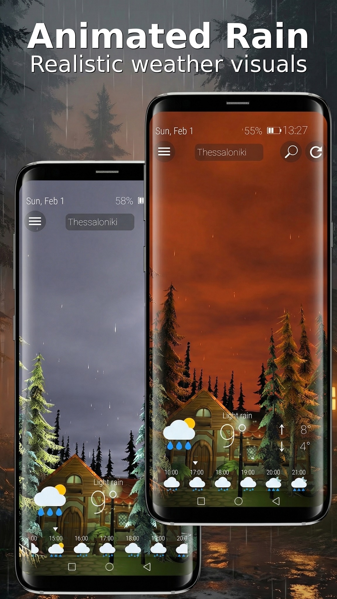 اسکرین شات 2 برنامه Animated 3D Weather
