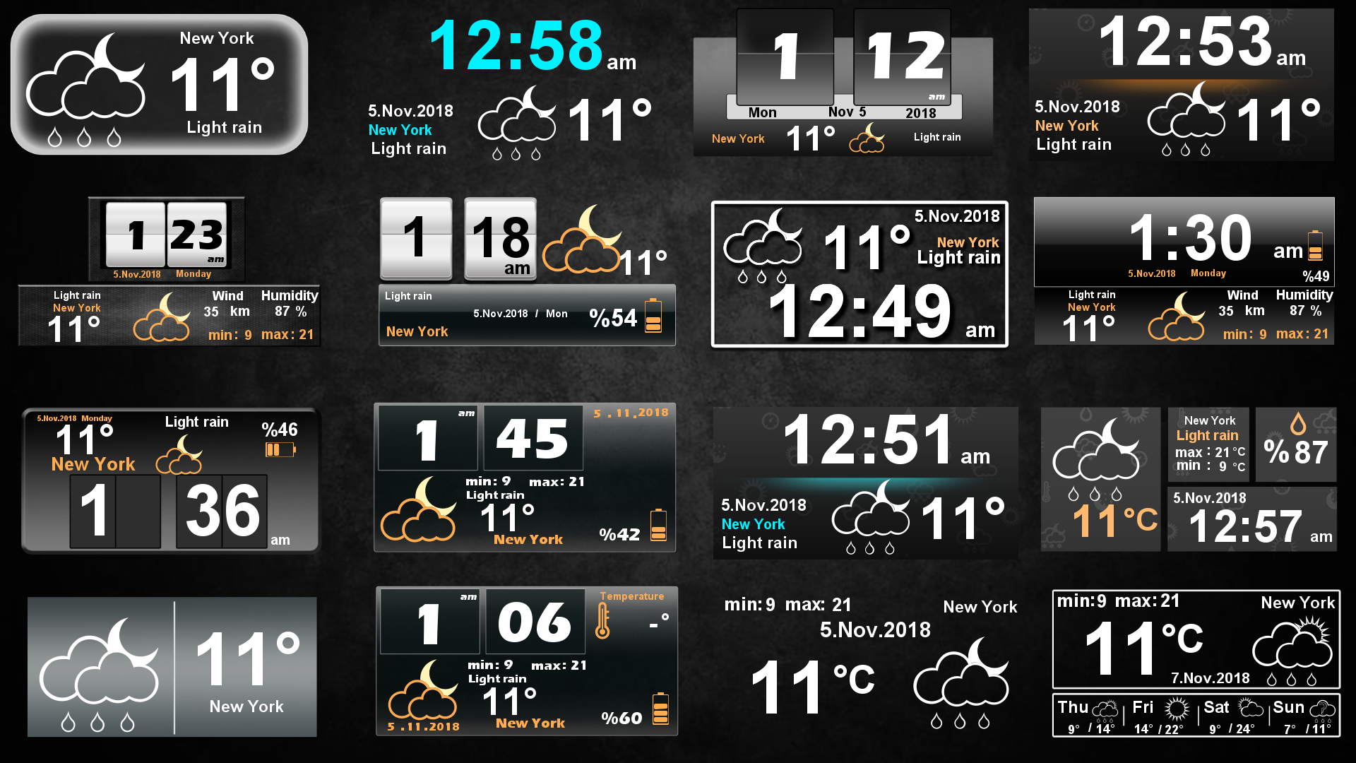اسکرین شات 3 برنامه Weather Clock