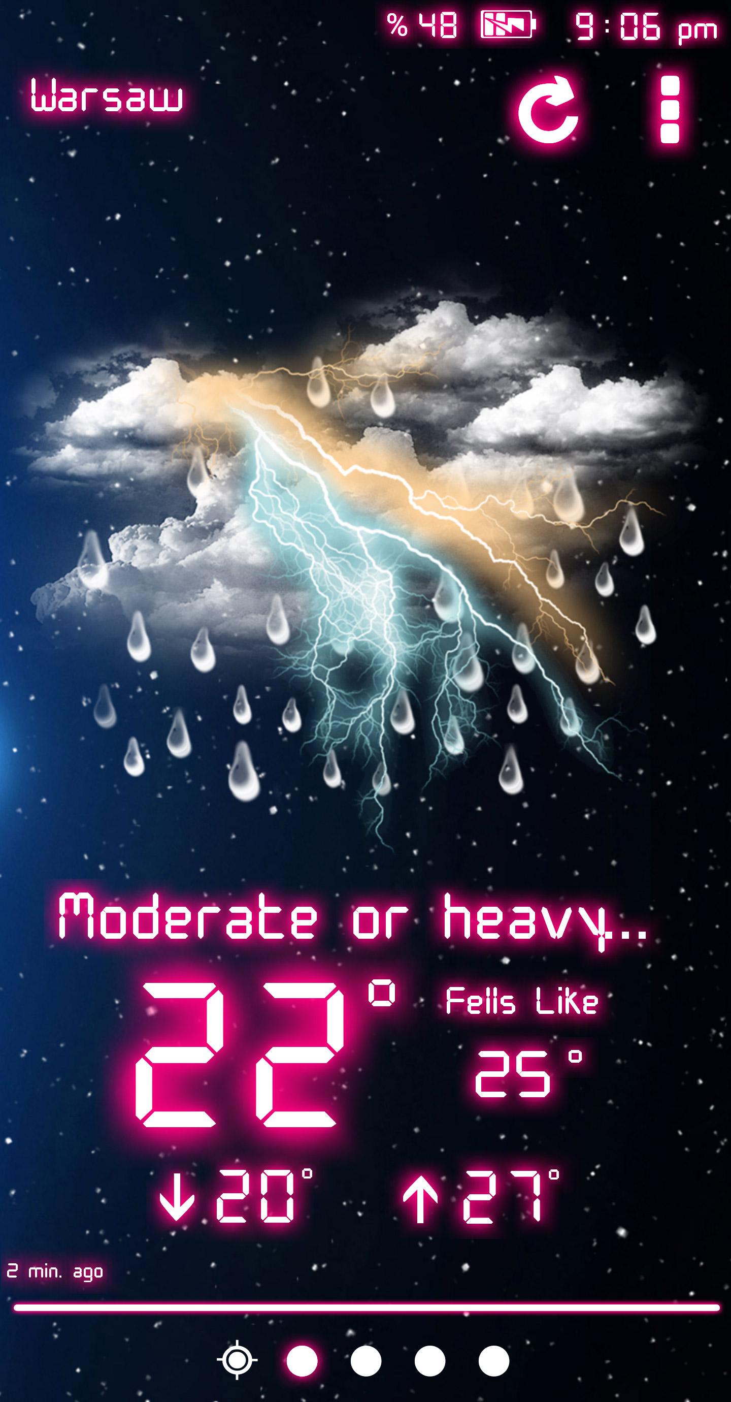 اسکرین شات 2 برنامه Weather Neon
