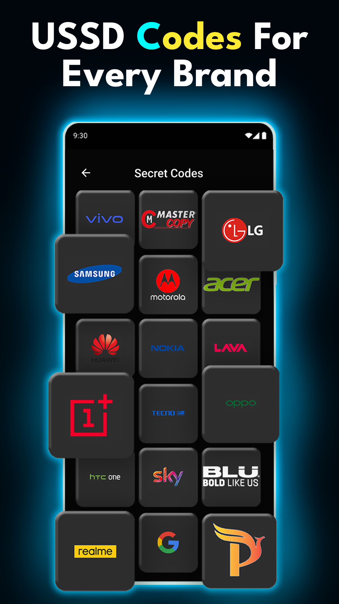 اسکرین شات 4 برنامه Secret Codes And Android Hacks