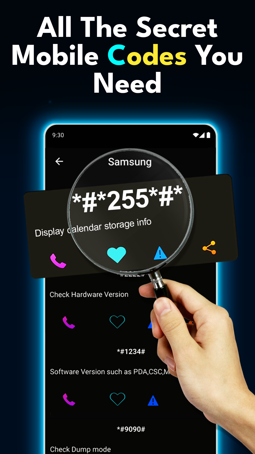 اسکرین شات 2 برنامه Secret Codes And Android Hacks