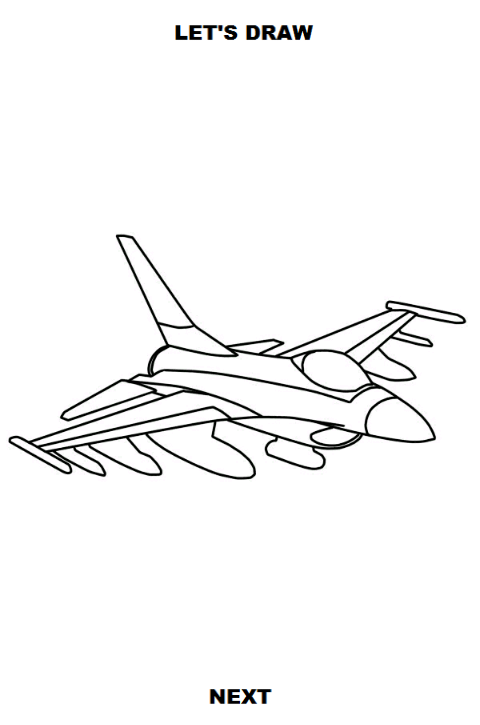 اسکرین شات 5 برنامه Draw Aircrafts: Jet