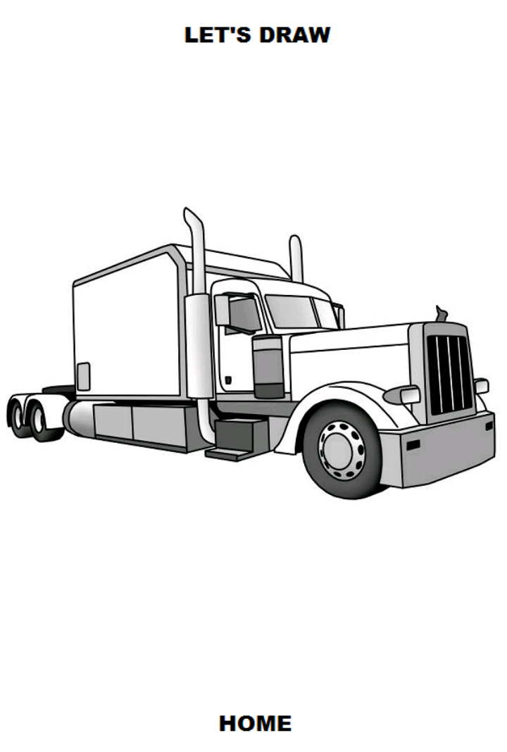 اسکرین شات 6 برنامه Draw Semi Trucks