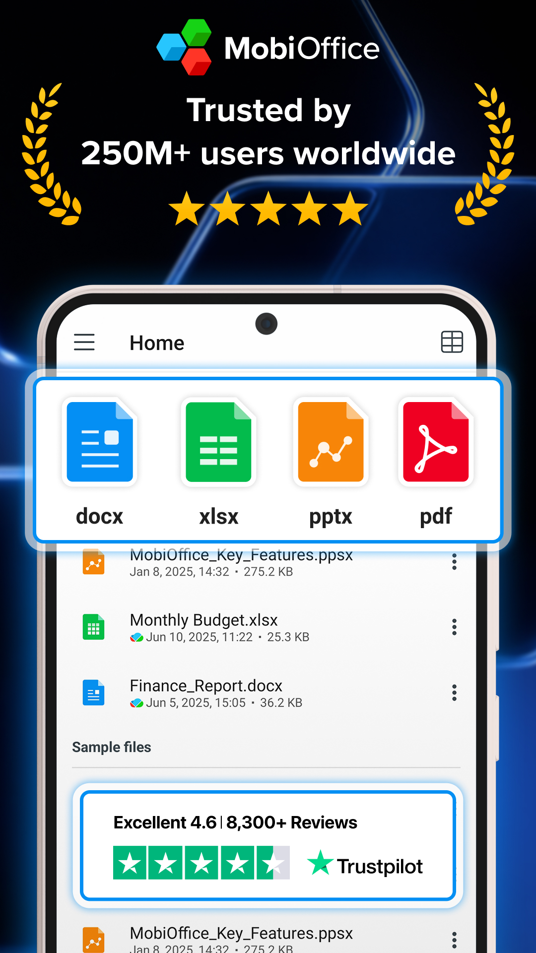 اسکرین شات 1 برنامه MobiOffice: Word, Sheets, PDF