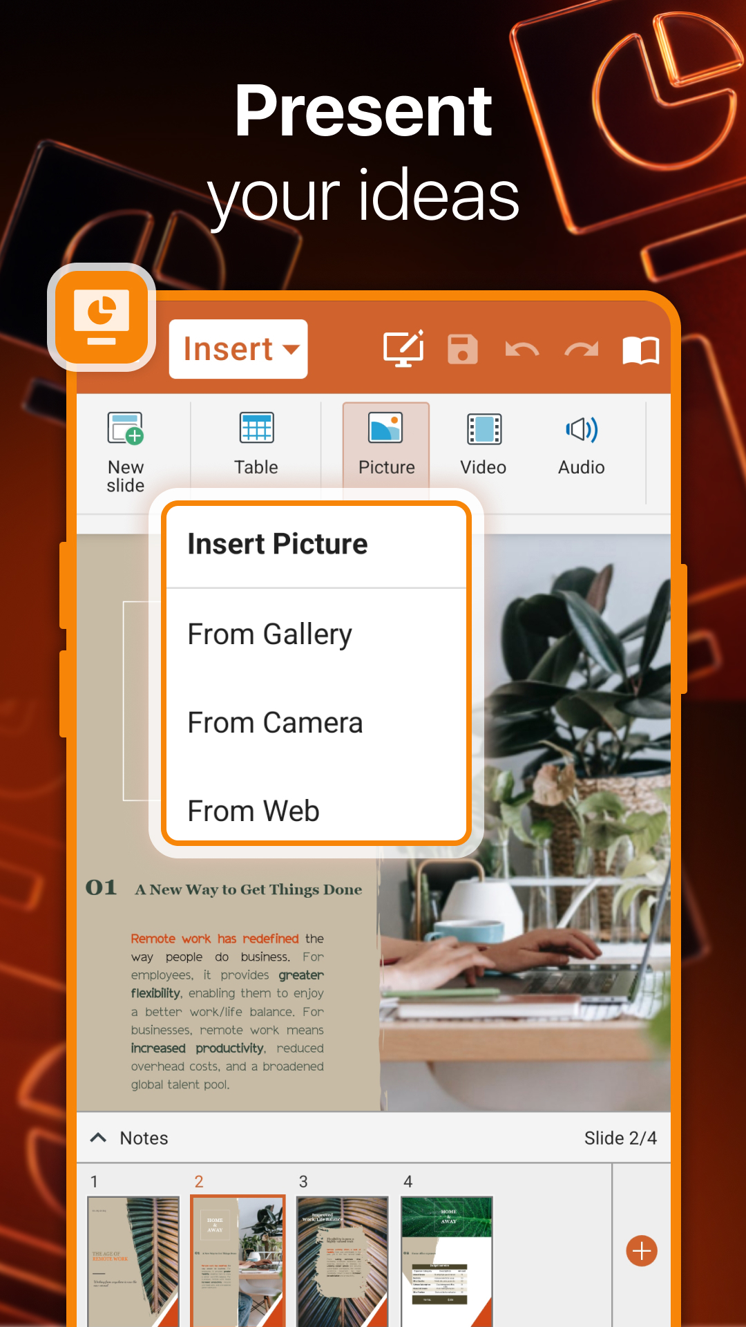 اسکرین شات 5 برنامه MobiOffice: Word, Sheets, PDF