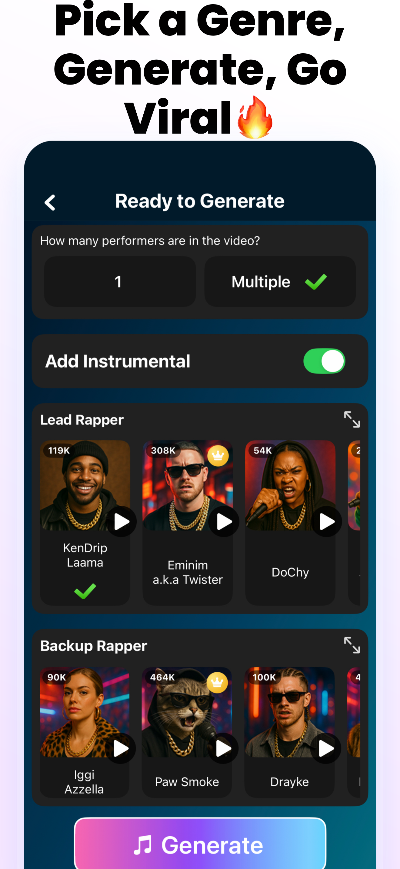 اسکرین شات 3 برنامه AI Music Video Maker - Rap AI