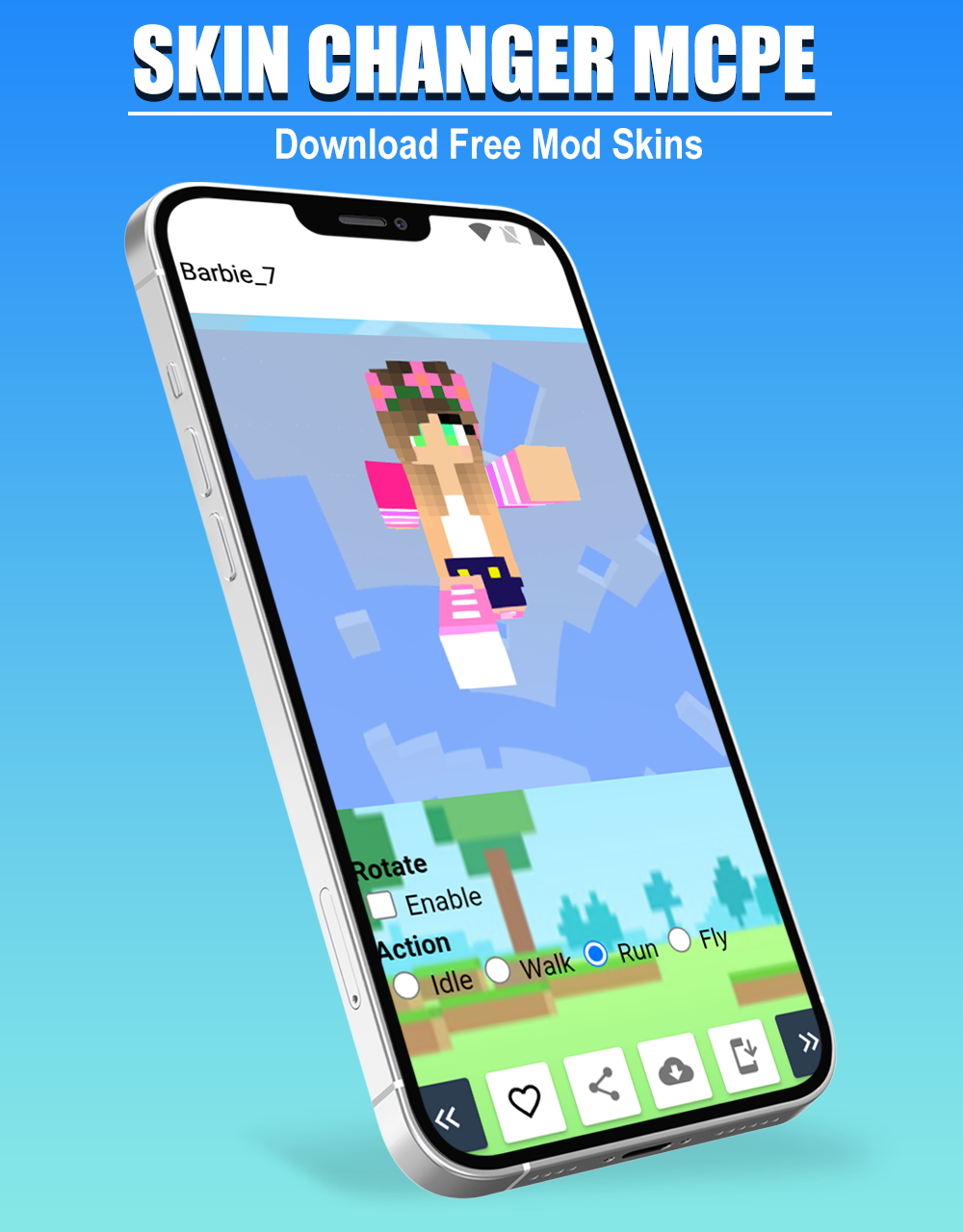 اسکرین شات 4 برنامه Skin Girls For Minecraft PE
