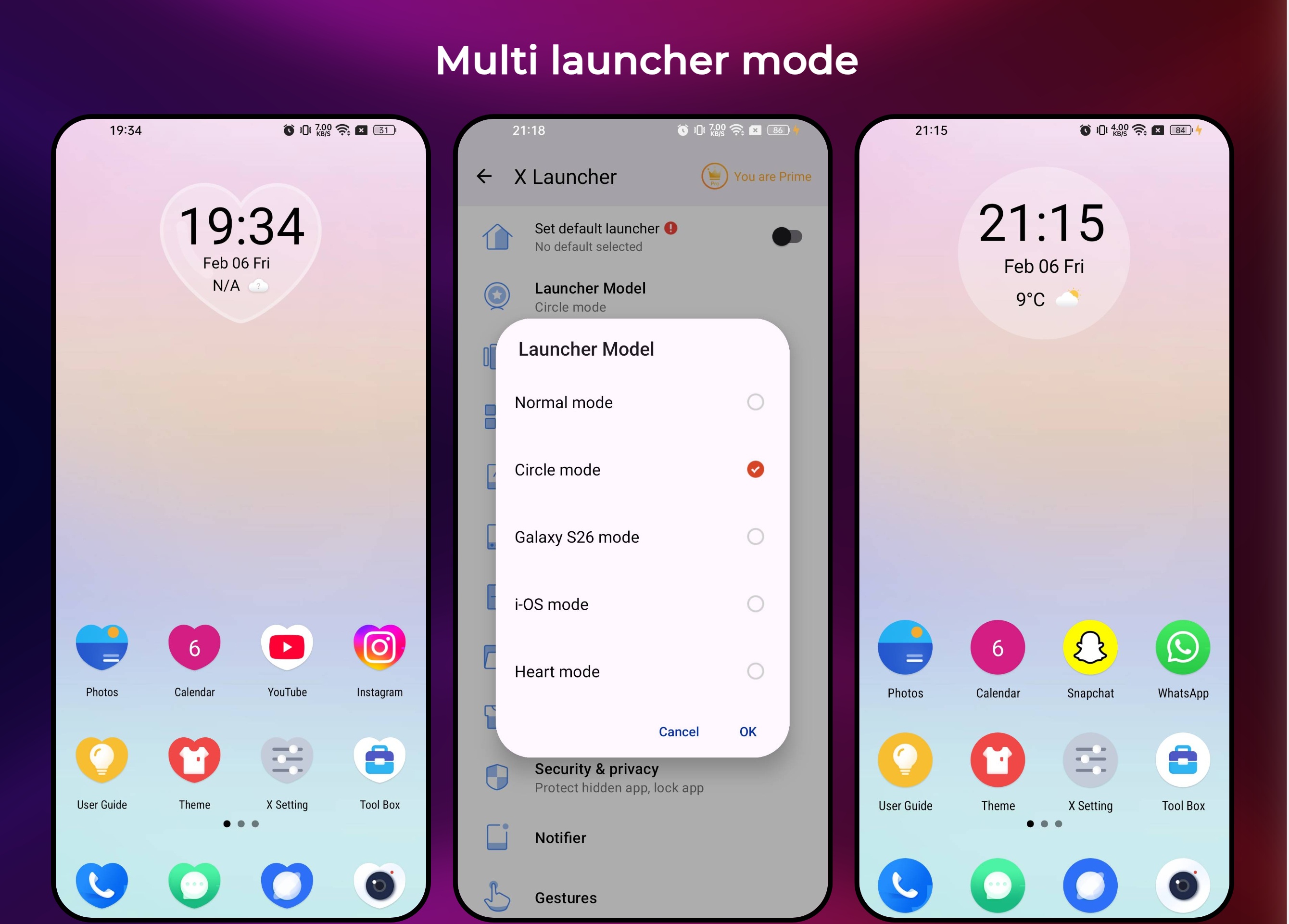اسکرین شات 2 برنامه X Launcher - Model x launcher