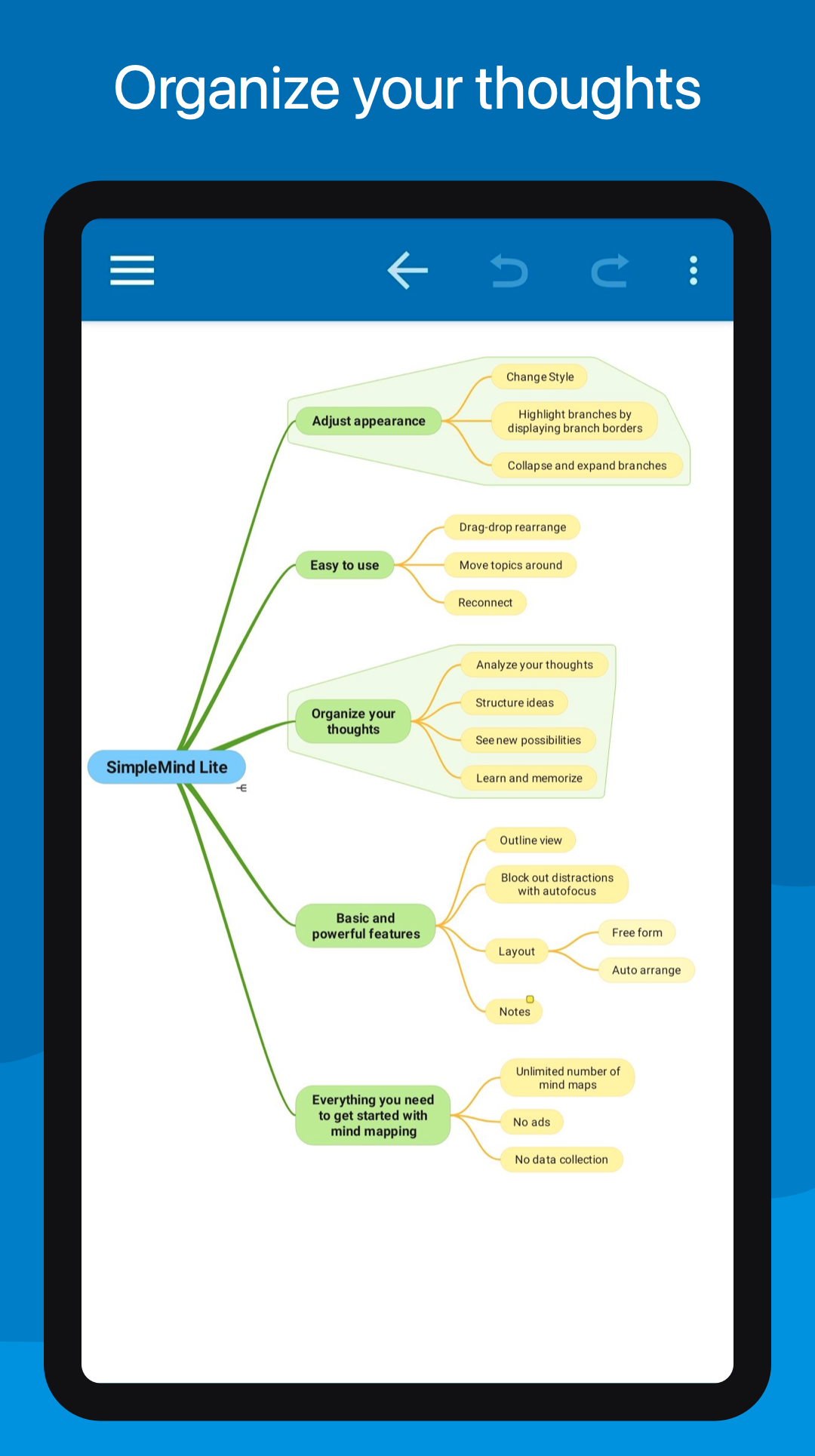 اسکرین شات 1 برنامه SimpleMind Lite - Mind Mapping