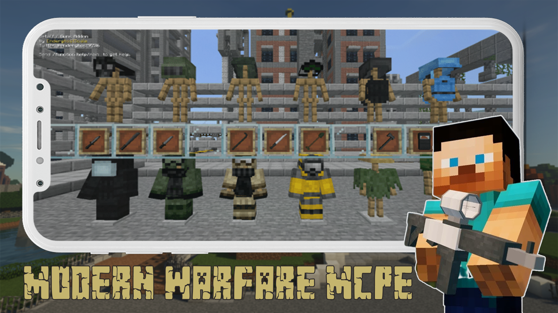 اسکرین شات 3 برنامه Guns For Minecraft Mod