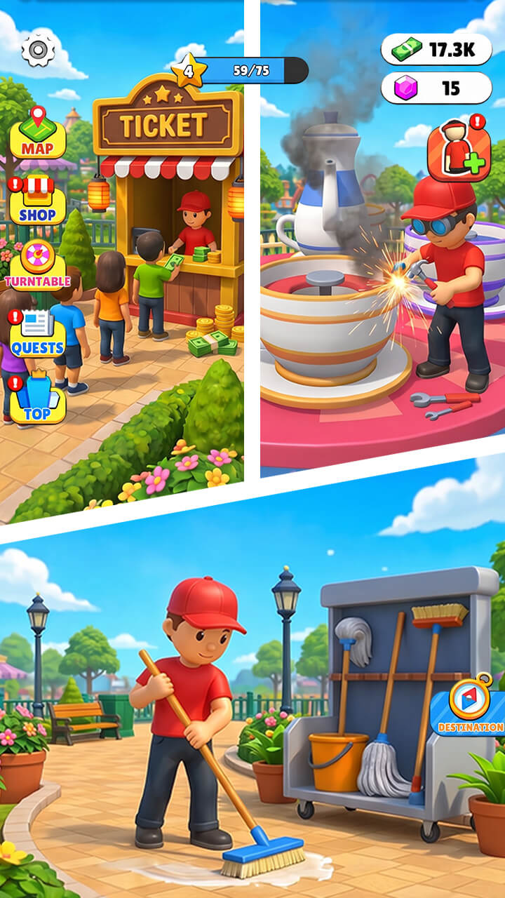 اسکرین شات 3 بازی Funny Park : Idle Game