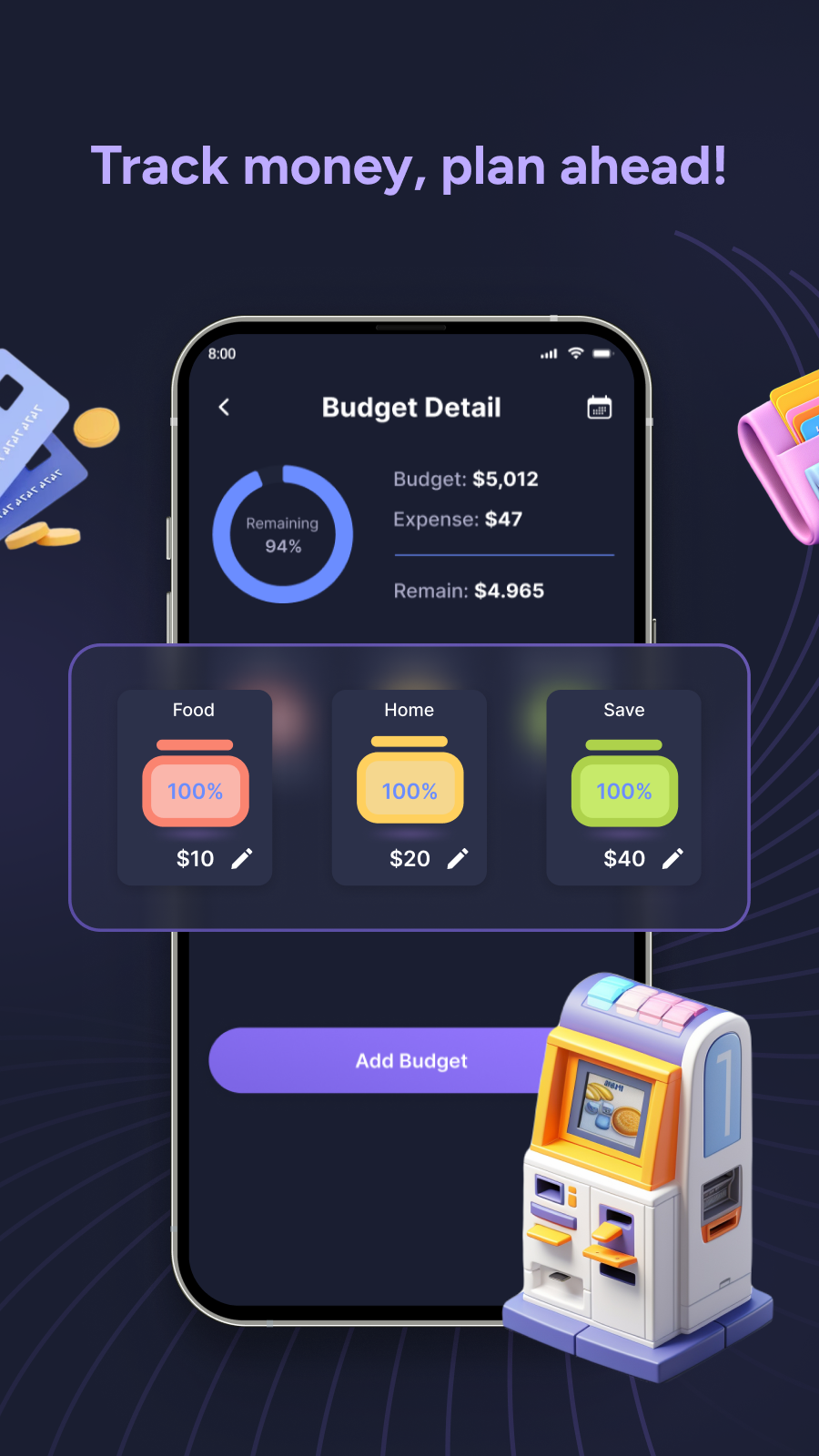 اسکرین شات 4 برنامه Expense Manager & Budget Tool