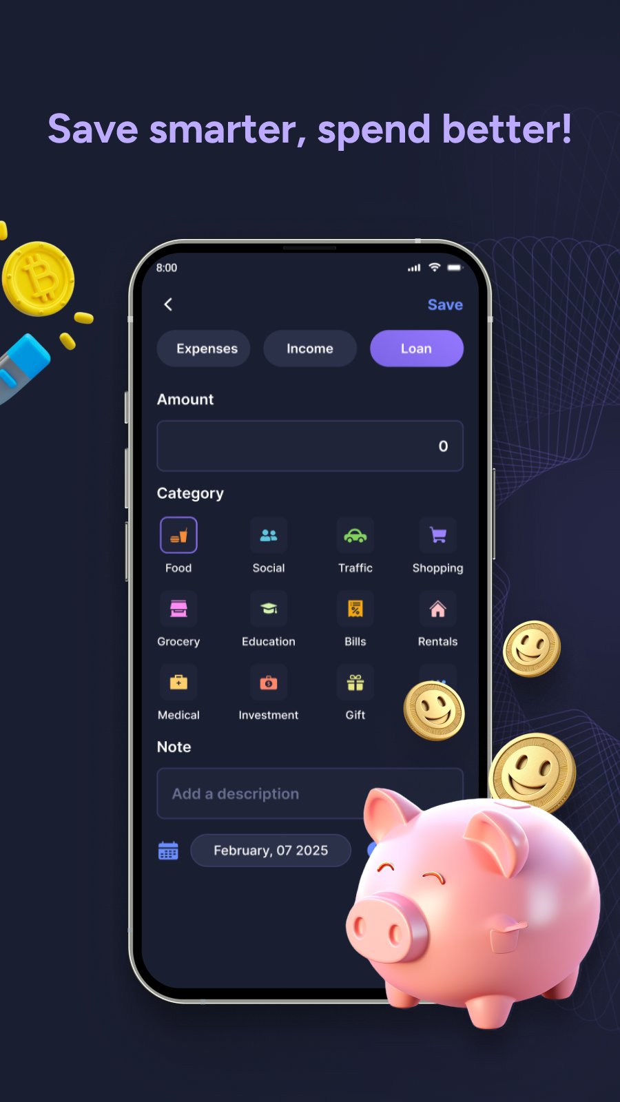اسکرین شات 2 برنامه Expense Manager & Budget Tool