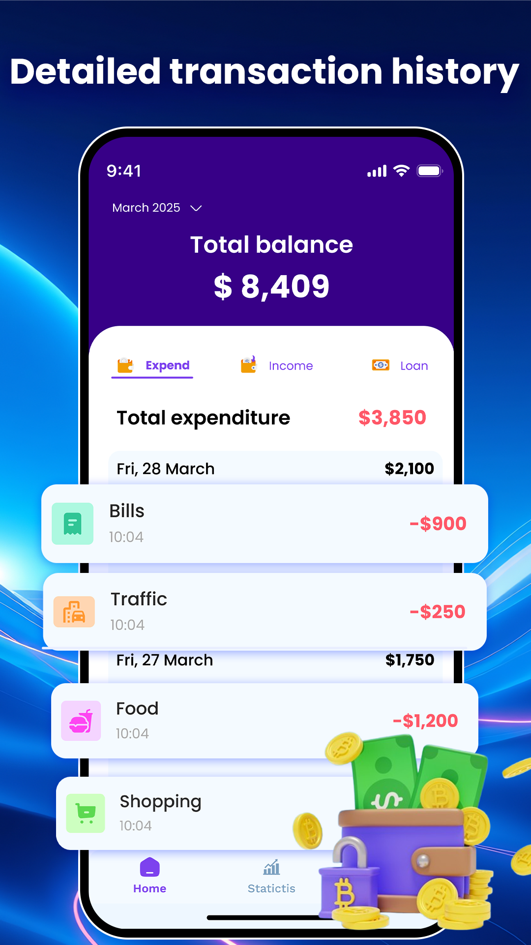 اسکرین شات 1 برنامه Money Manager - Debt Tracker