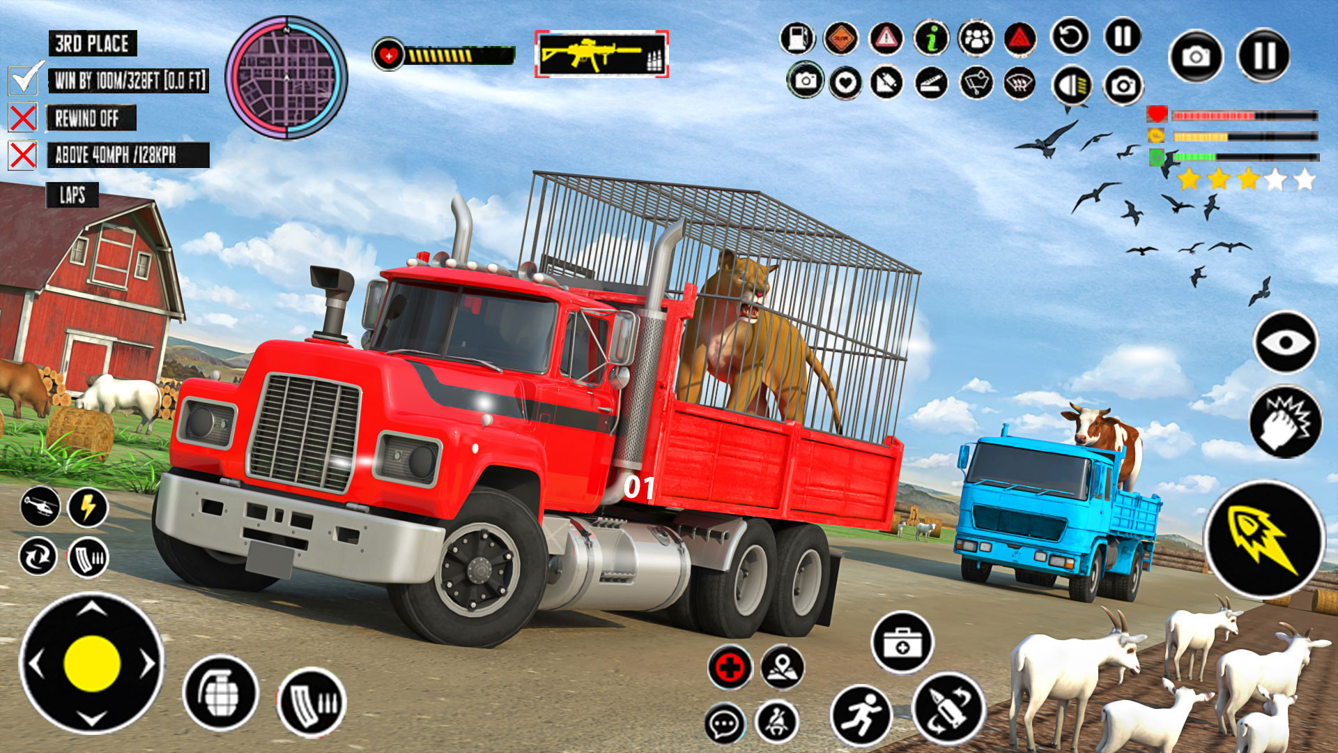 اسکرین شات 4 برنامه Animals Transport Truck Games