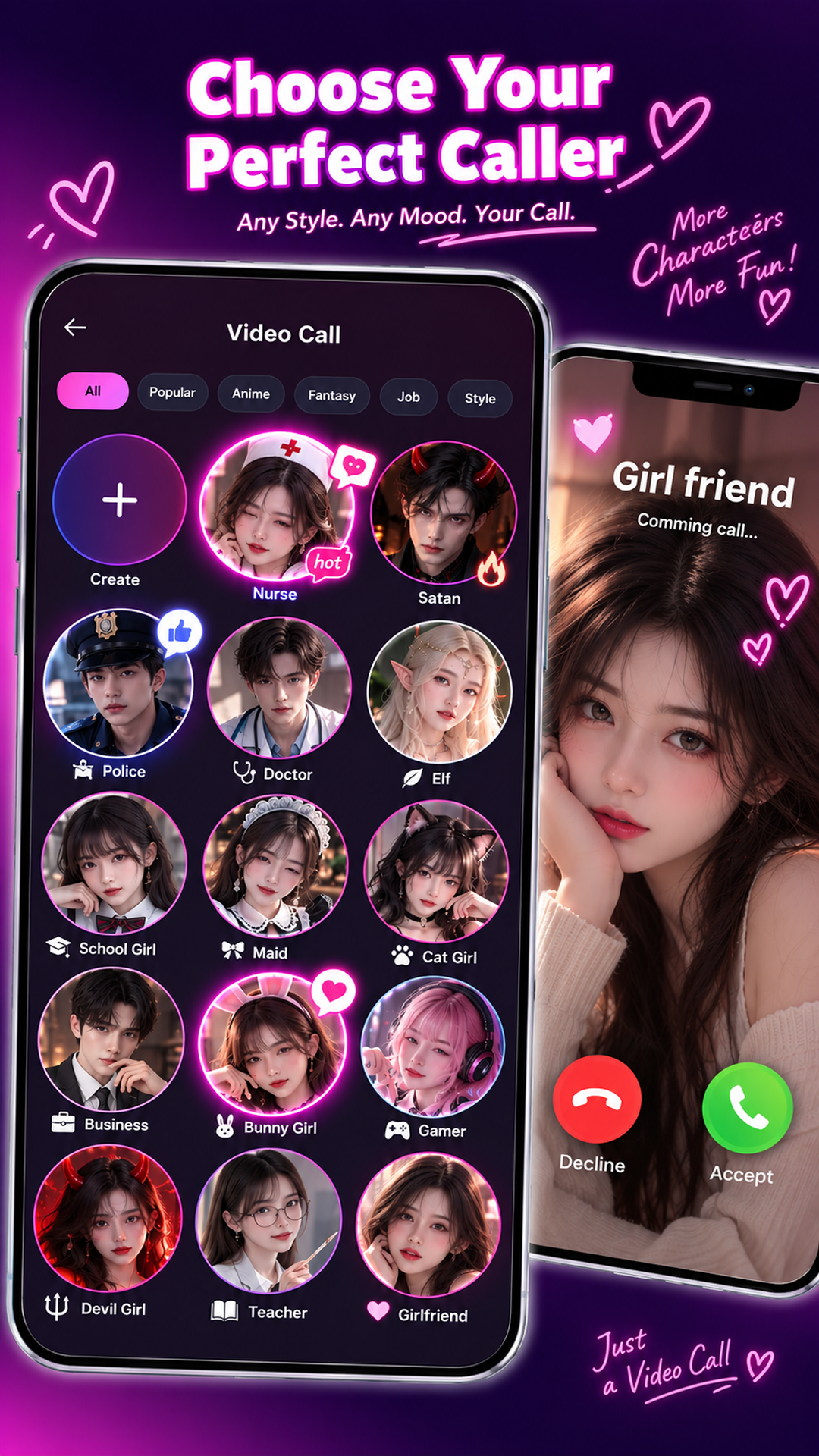 اسکرین شات 3 برنامه Viral Prank Video Call & Chat