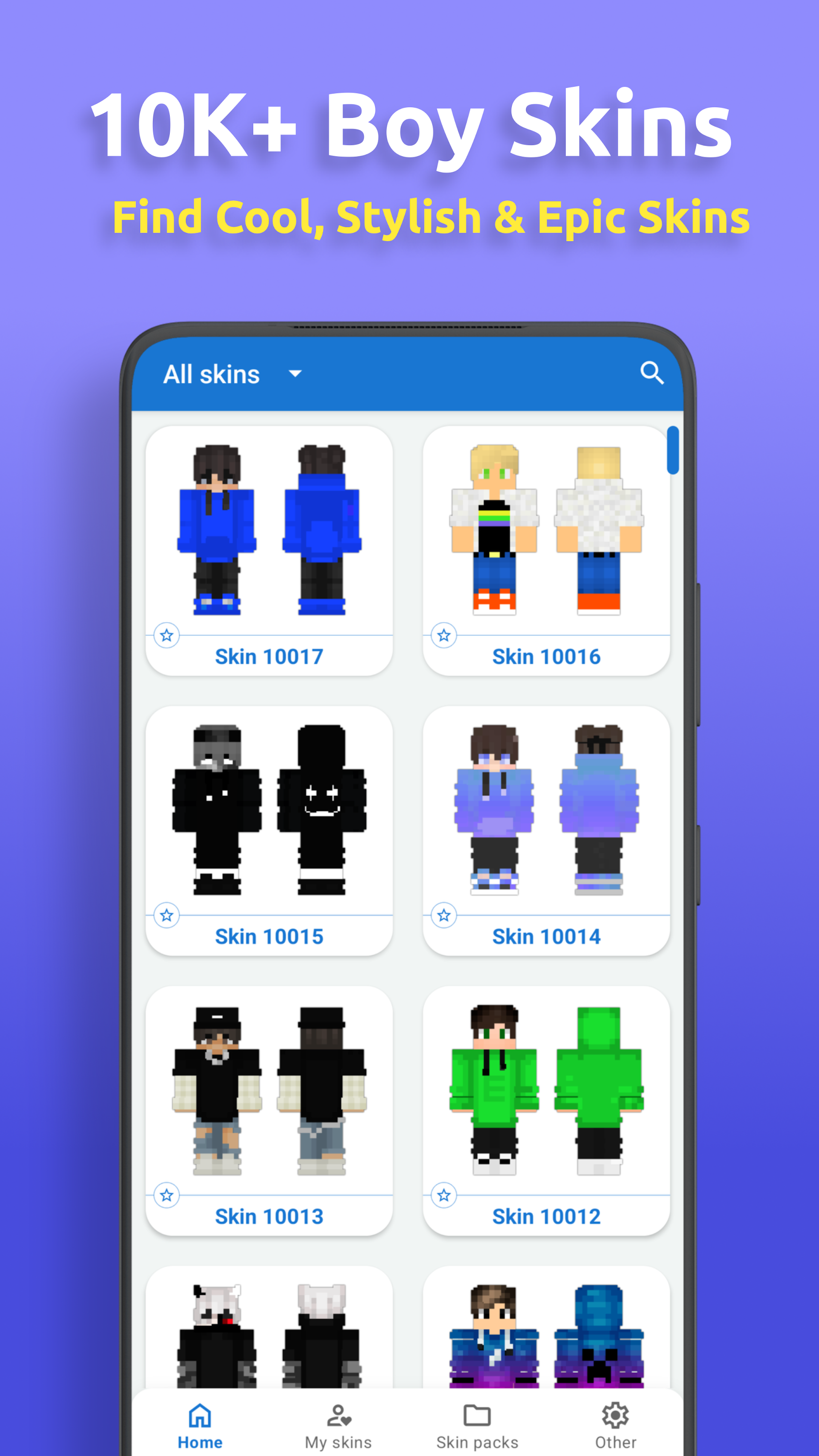 اسکرین شات 1 برنامه Boys Skins for Minecraft PE