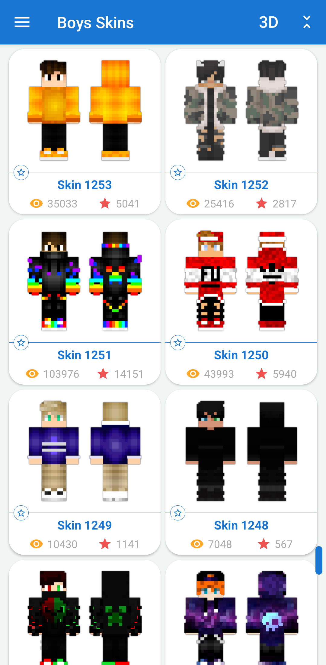 اسکرین شات 4 برنامه Boys Skins for Minecraft PE