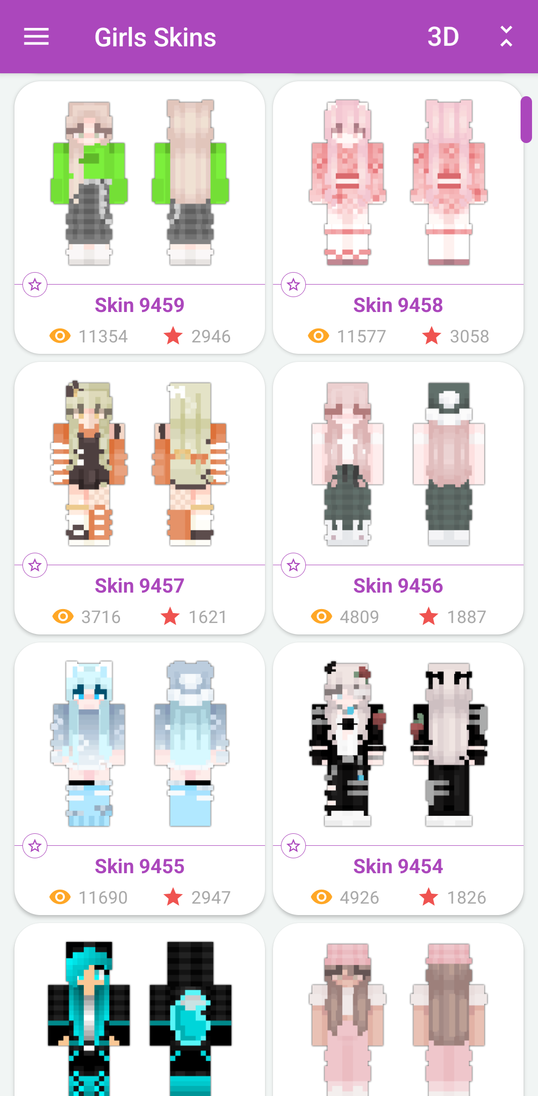اسکرین شات 1 برنامه Girls Skins for Minecraft PE