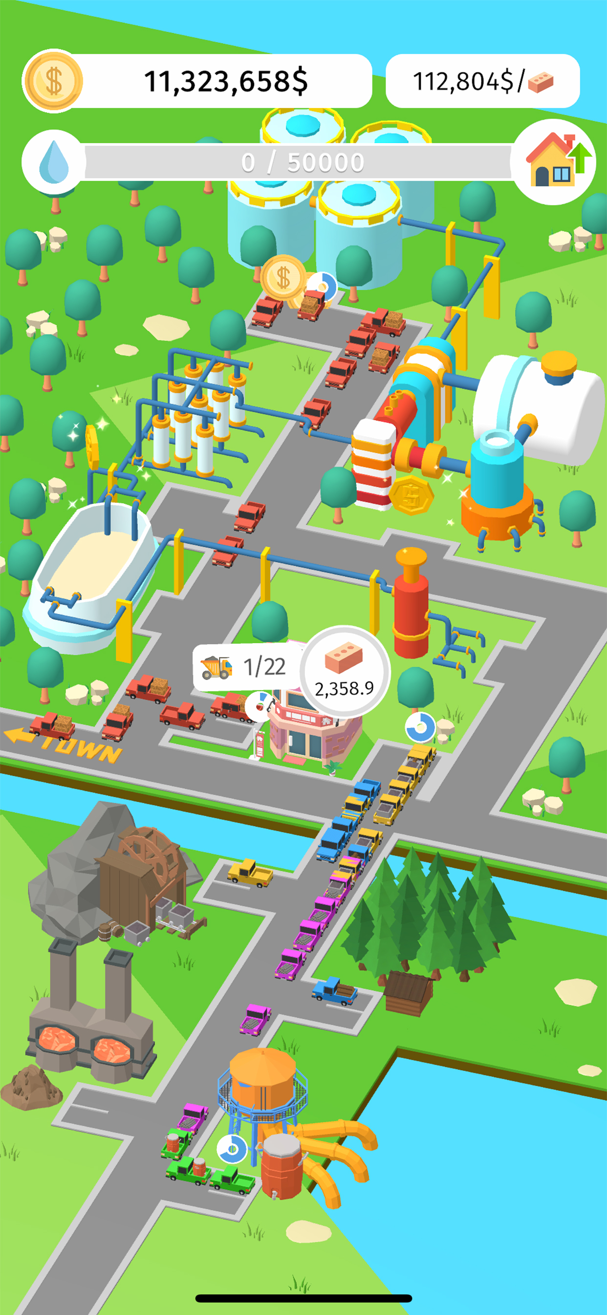 اسکرین شات 2 بازی Idle Factory Builder: Clicker