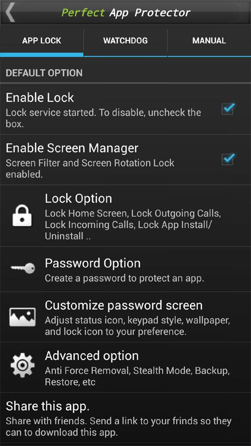 اسکرین شات 4 برنامه Perfect AppLock(App Protector)