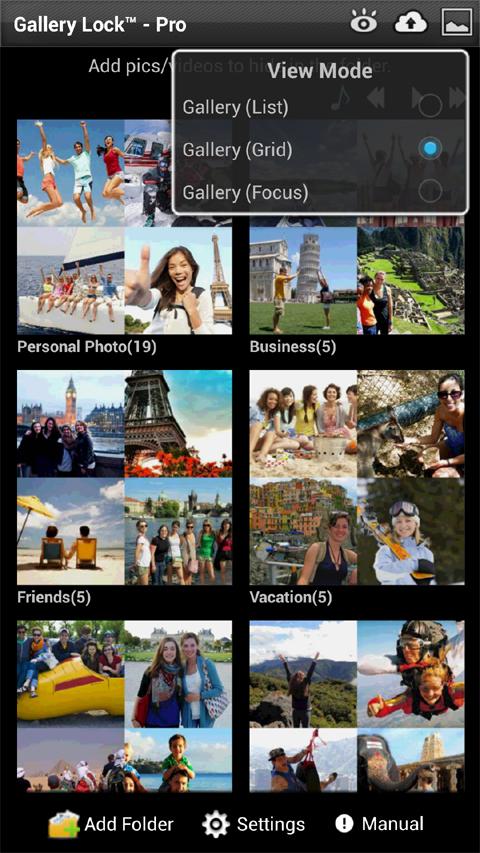 اسکرین شات 2 برنامه Gallery Lock (Hide pictures)