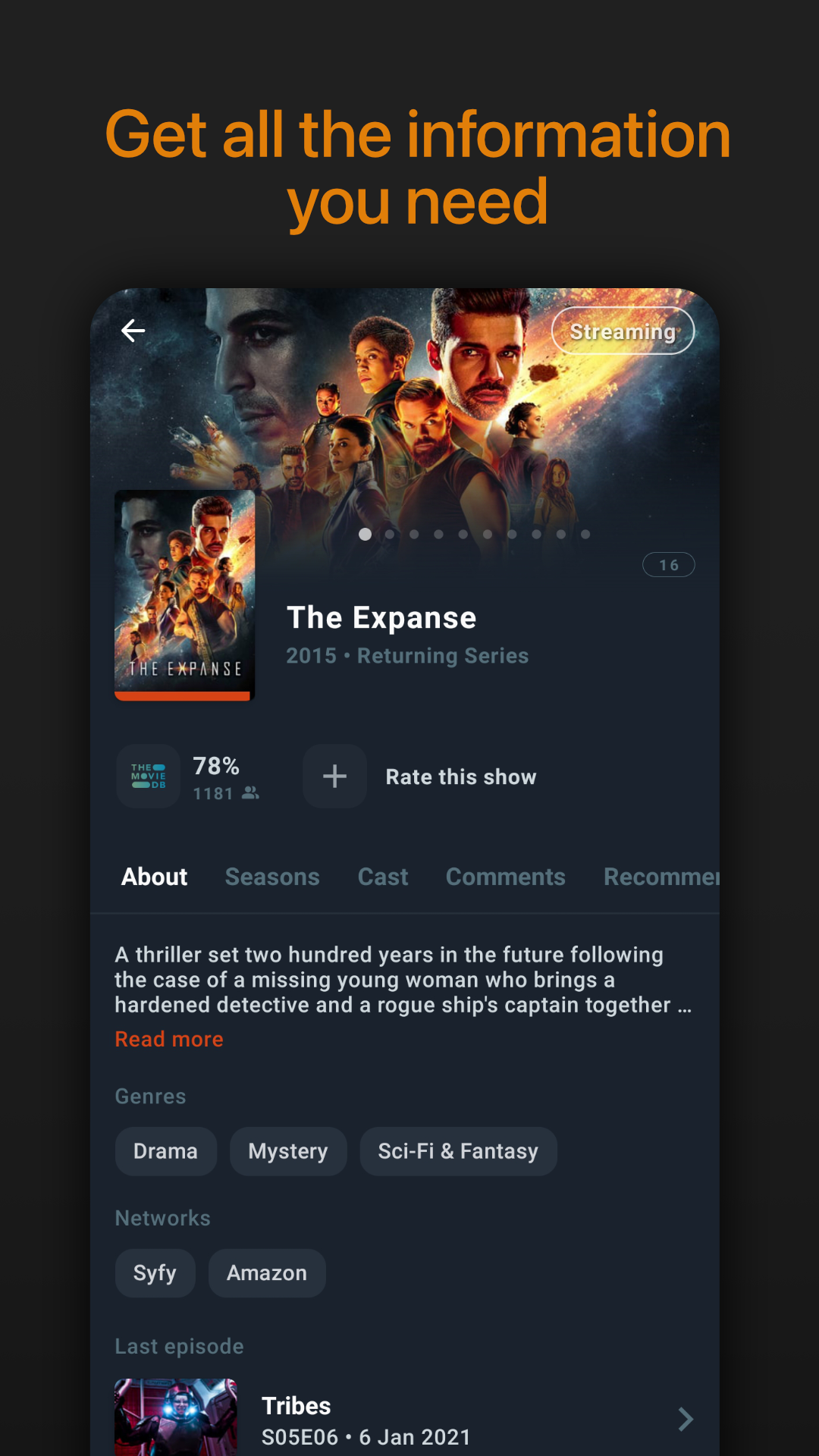 اسکرین شات 3 برنامه Moviebase: TV & Movie Tracker