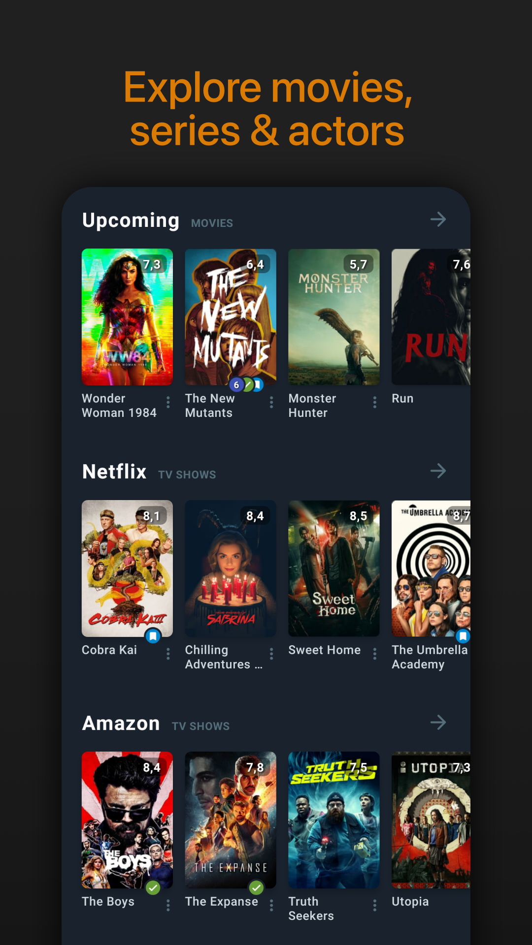 اسکرین شات 1 برنامه Moviebase: TV & Movie Tracker