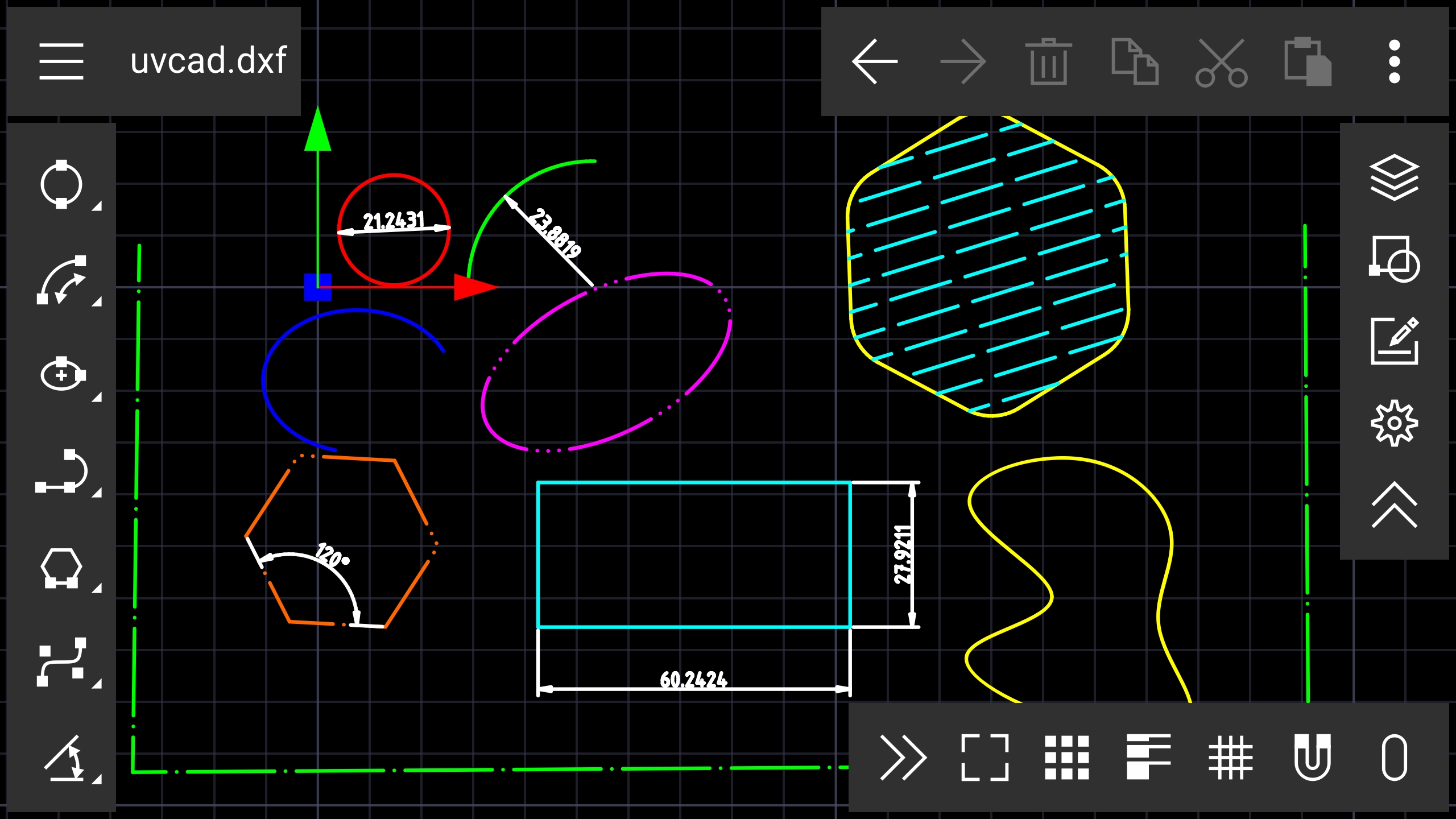 اسکرین شات 1 برنامه UVCAD - CAD 2D Draw & Drafting