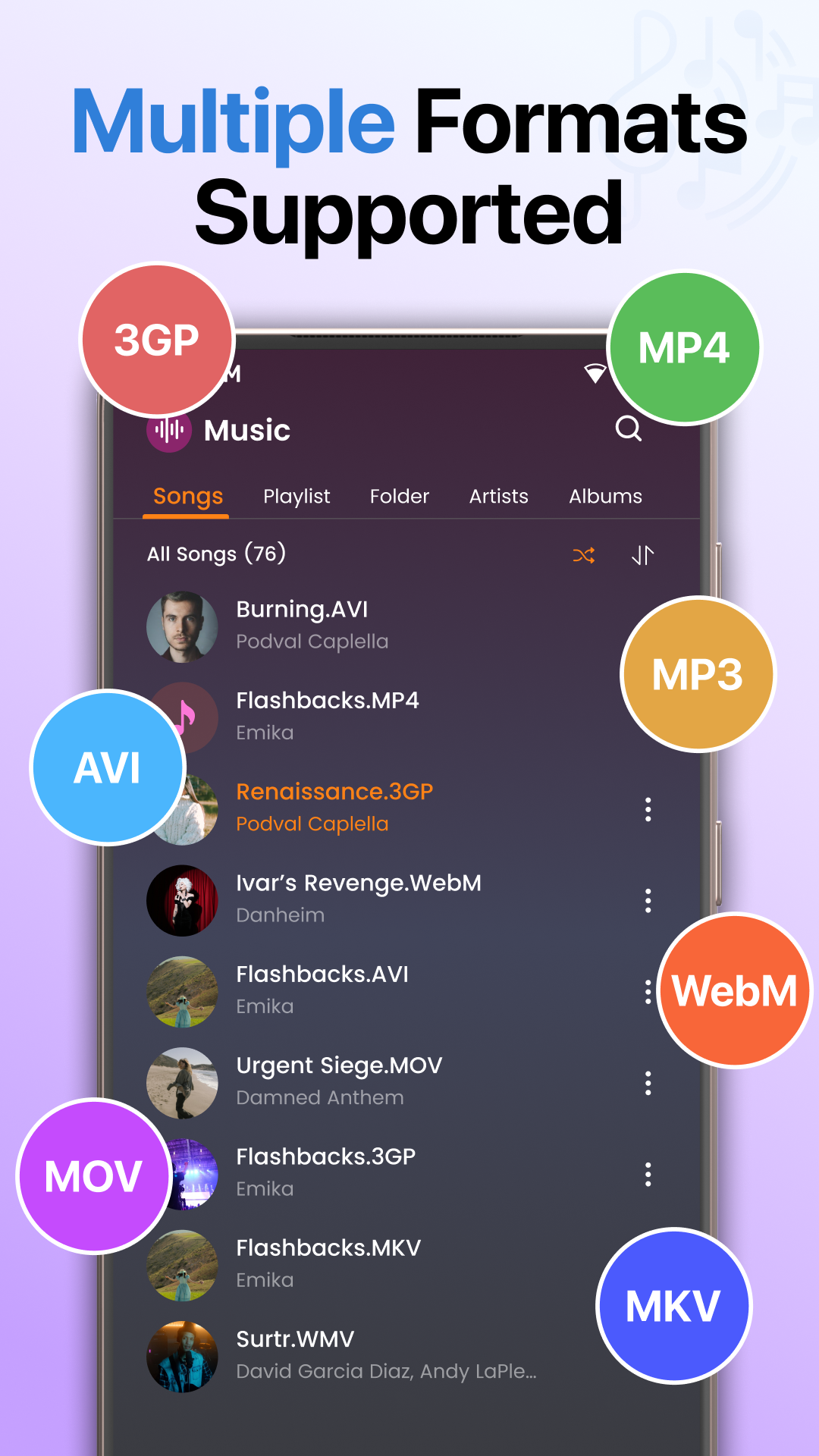اسکرین شات 2 برنامه Offline Music Player Play Song