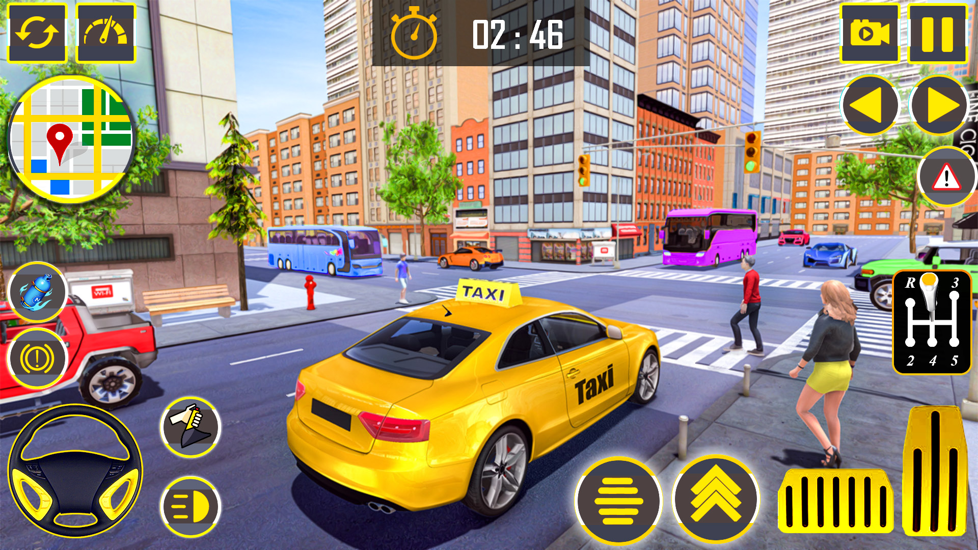 اسکرین شات 3 بازی US Taxi Simulator : Car Games