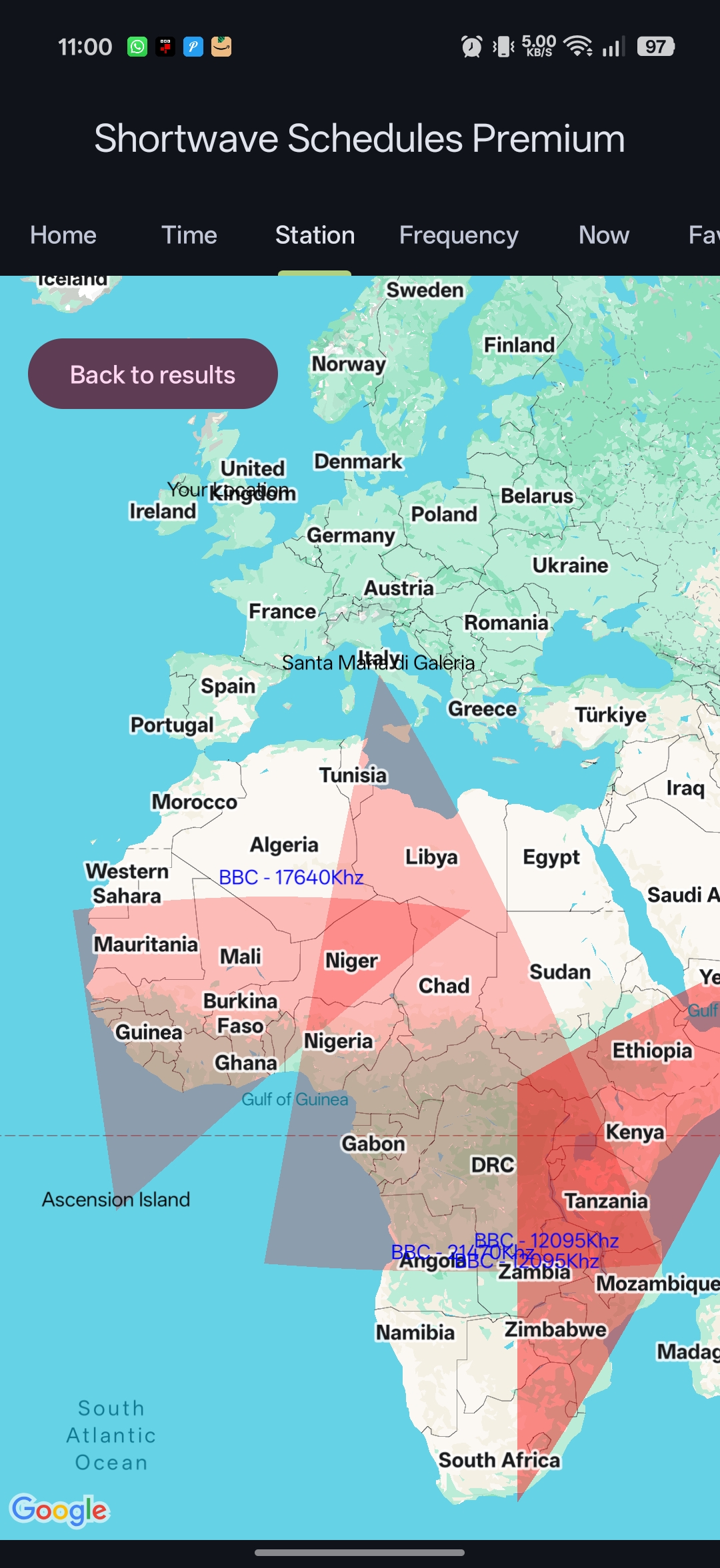 اسکرین شات 3 برنامه Shortwave Radio Schedules
